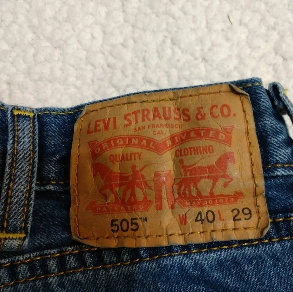 Men's Levi's 505 Straight Leg Jeans Size 40x29 - Picture 7 of 10
